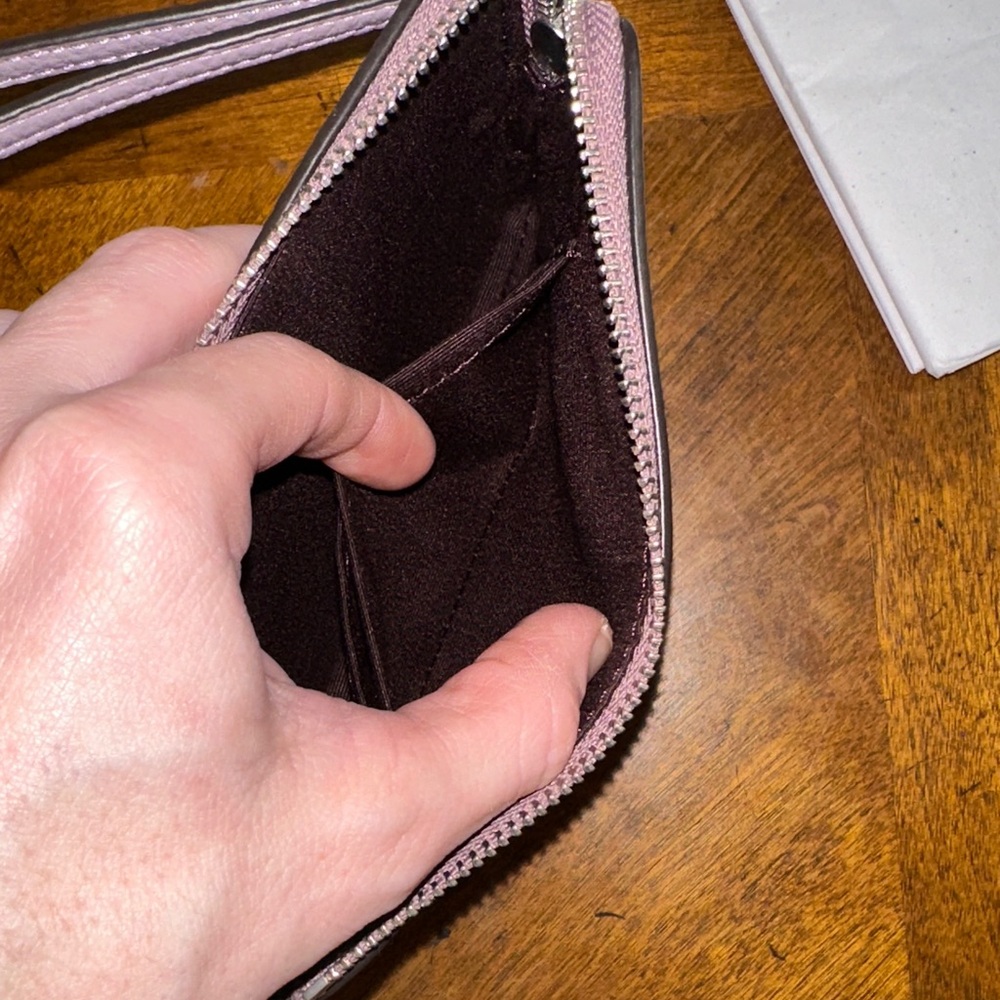 Coach Lavender Leather Wristlet - Picture 8 of 9